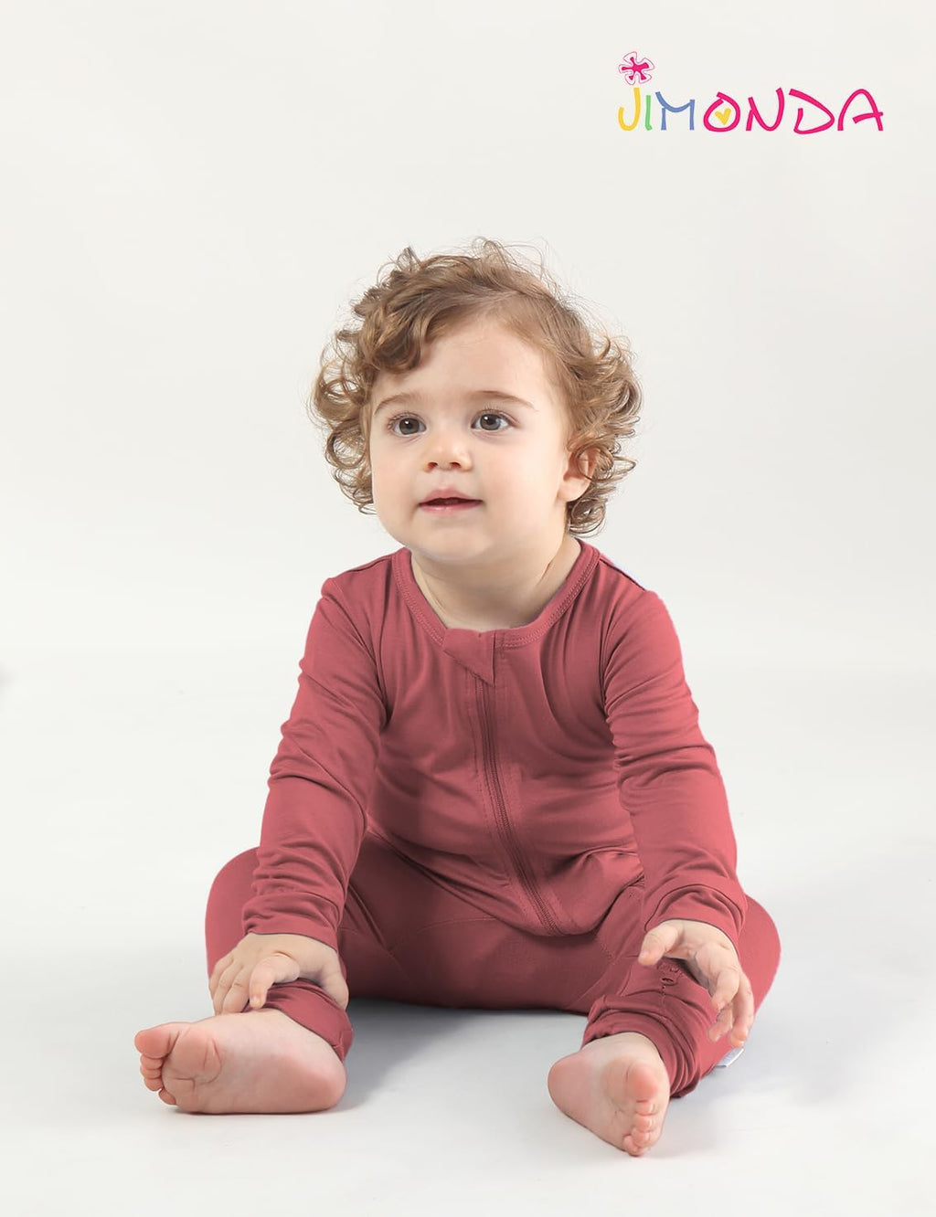 Jimonda Baby Romper Boys Girls Bamboo Pajamas 2-Way Zipper Footless Unisex Long Sleeve Sleepers Sleep and Play 0-24 Months