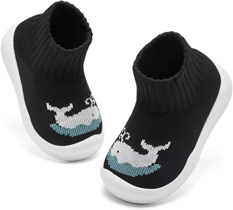 Eashi Baby Boy Girl Non-Skid Indoor Infant Walking Shoes Breathable Warm Elastic Sock Shoes with Memory Sole Protect Toes Outdoor Sneakers