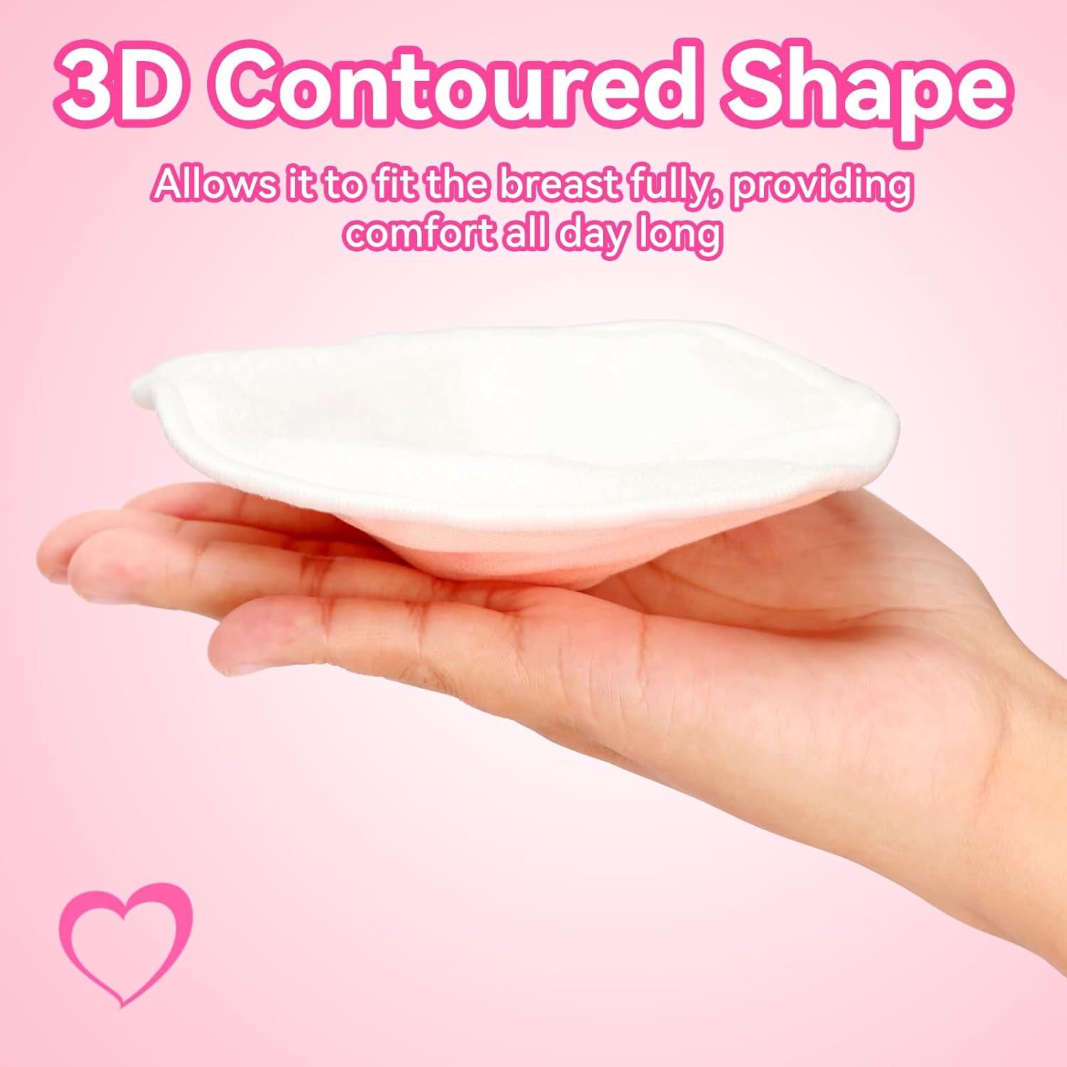 Nursing Pads Reusable, 14 Count Super Absorbent and Keep Dry Breast Pads for Leaking Milk Breastfeeding Moms Essentials (Beige,15cm/5.91in)