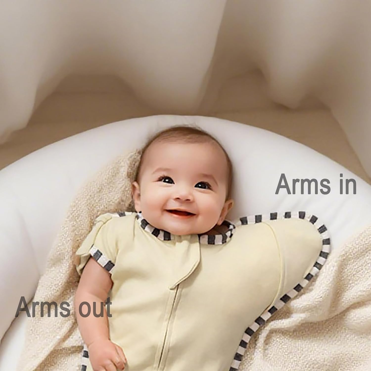 Baby Transition Swaddle 2-Pack, Newborn Sleep Sack, Arms Up Design (Arms In/Out), Infant Swaddle for Boys Girls