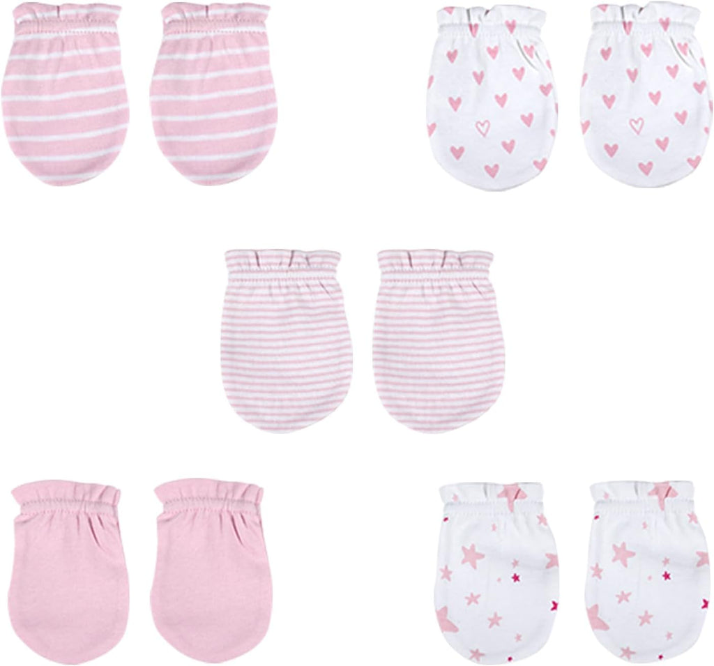 5 Pairs Baby Not Scratch Mittens 0-6 Months New Born Boy Girl Gloves Cute Infant Accessories