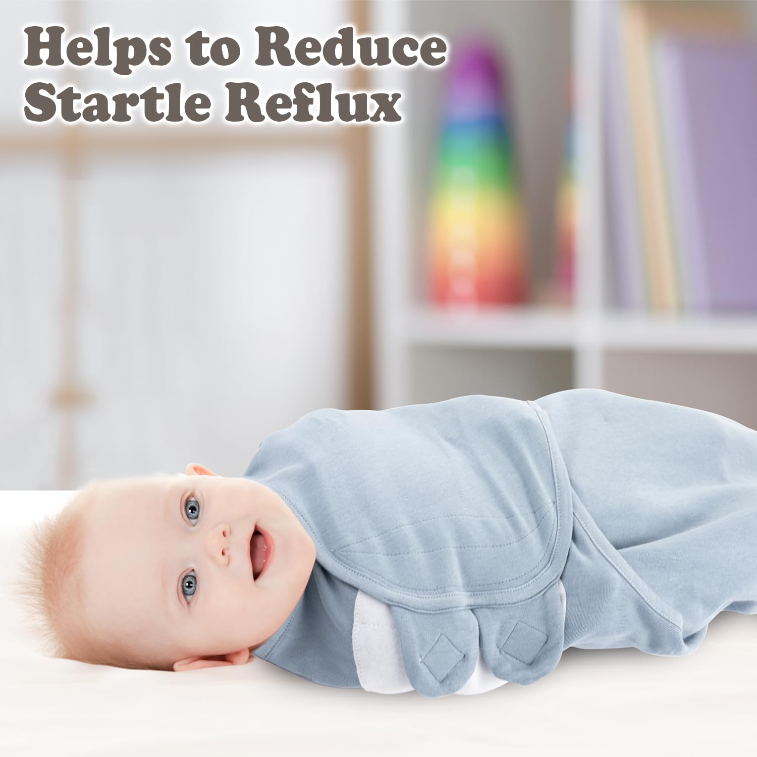 Bublo Baby Organic Swaddles for Newborns – Zipper Swaddles 0-3 Months, 3-Pack – Infant Sleep Sack with Zipper – Adjustable & Breathable Swaddle Blanket Wrap for Newborn Girls (Light Green, Blue)