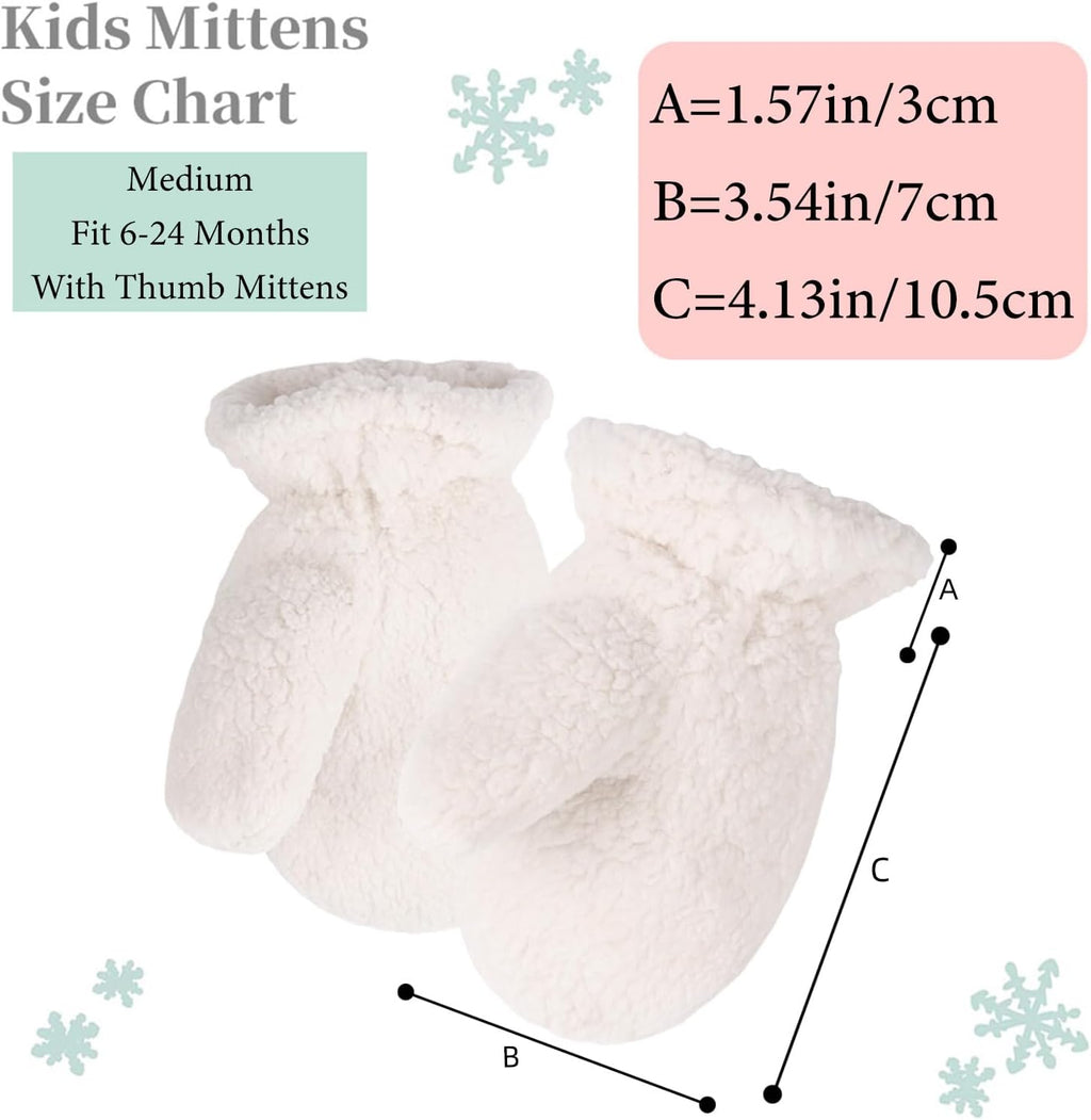 Zsedrut Baby Boys Winter Glove Warm Toddler Infant Girls Mittens Fleece Lined Gloves 1-7 Years