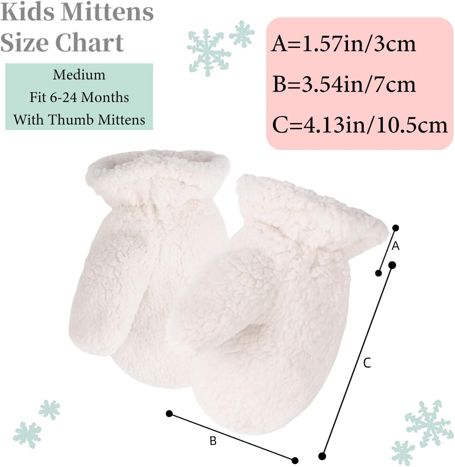 Zsedrut Baby Boys Winter Glove Warm Toddler Infant Girls Mittens Fleece Lined Gloves 1-7 Years
