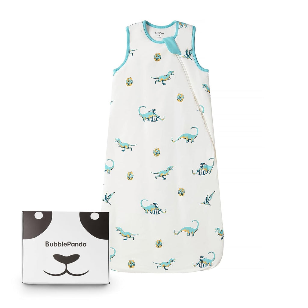 BubblePanda Rayon Made from Bamboo Sleep Sack 6-12 Months 0.5 Tog Soft Lightweight Toddler Sleep Sack for Babies 2-Way Zipper Wearable Blanket Baby 6 Months