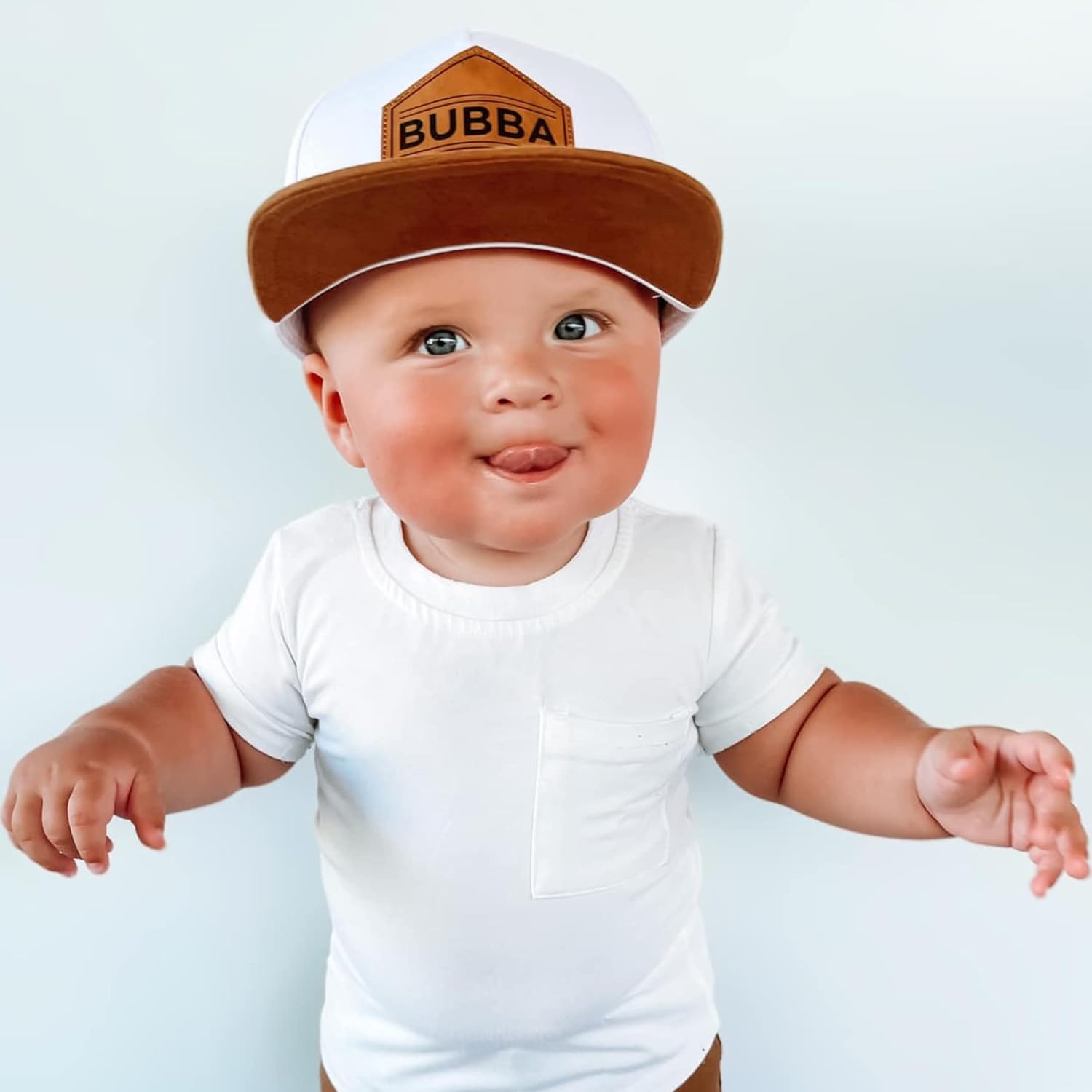 Baby Hats - Baseball Hat, Newborn Youth Flat Brim Mesh Trucker Surf Skate Bubba Bro Fitted Beach Cap Gorros para Bebes