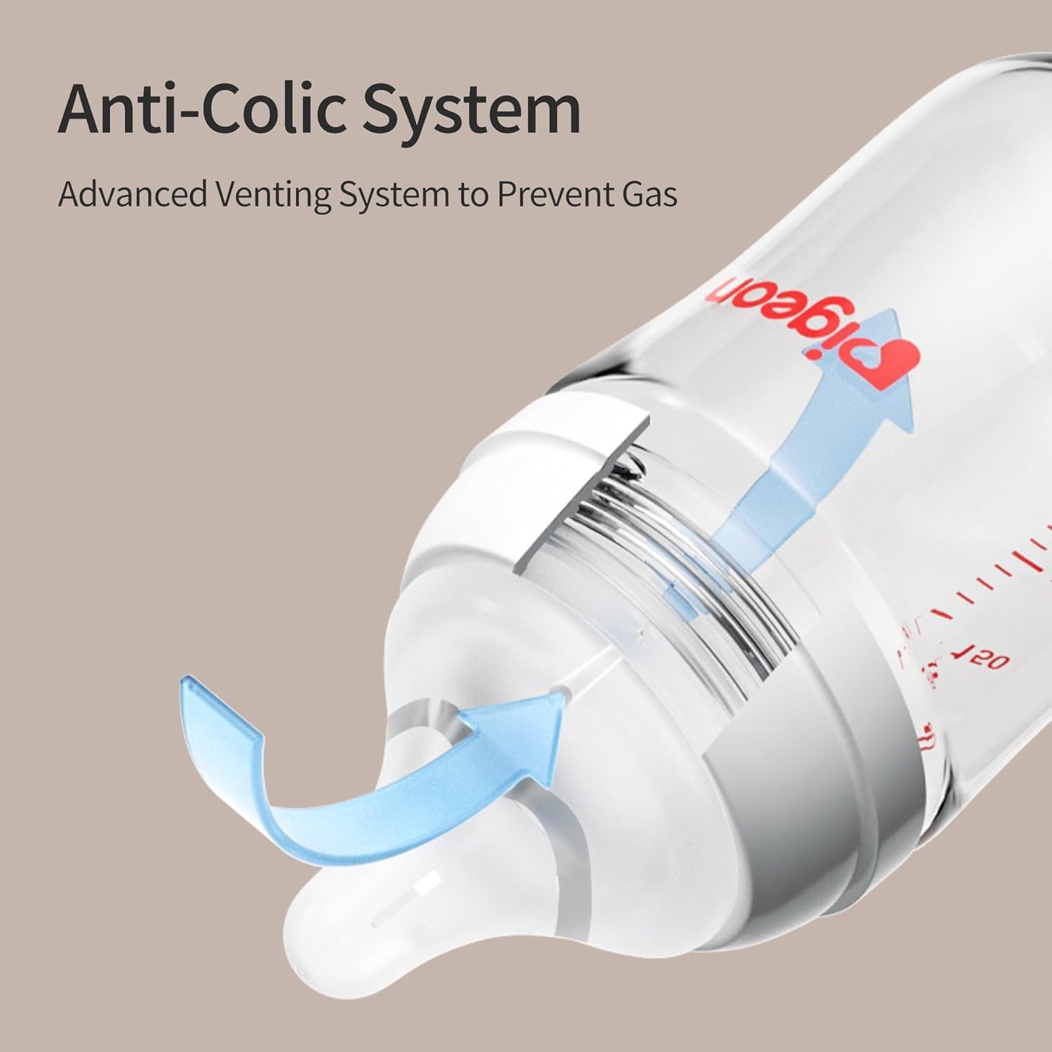 Pigeon Baby Bottle Newborn Feeding Gift Set, Anti-Colic, Wide Neck Bottle with Latch-On Line Nipple (4 PP Feeding Bottles with Nipples+ 4 Nipples + 1 Baby Bottle Brush)