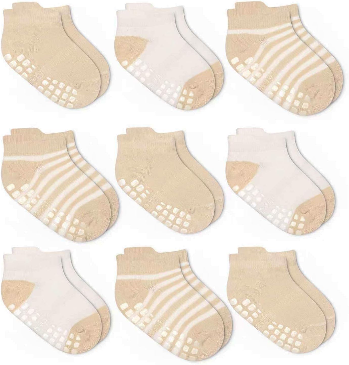 Baby Non Slip Ankle Socks with Grippers for 0 Months-7 Years Old Walking Socks