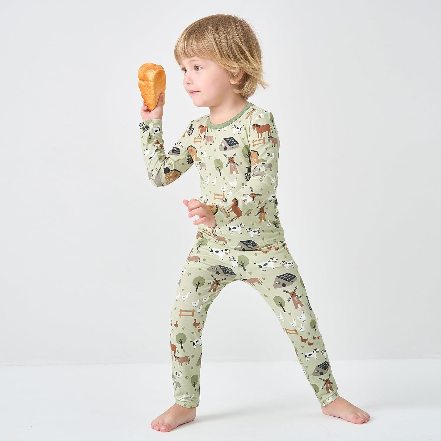 pureborn Baby Viscose From Bamboo Pajamas Set Pjs - Kids Toddler Girl Snug Fit Viscose Sleepwear 2pcs 18M-8Y