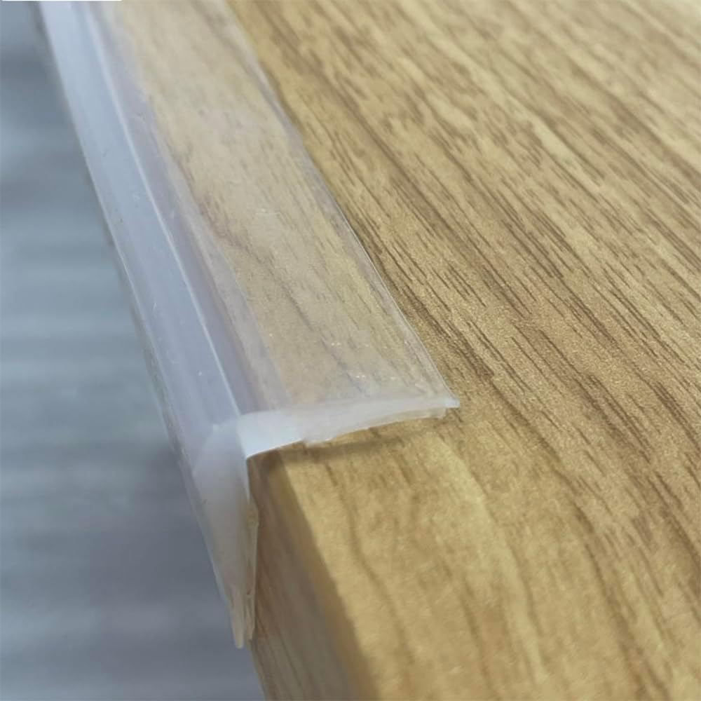 Edge Protector 100% Silicone, Baby Proofing Corners Clear Guards, Pre-Tape Adhesive Soft for Kids Safety, Child Table Cabinets Furniture Bumper (4/5x4/5 in, 3 FT)