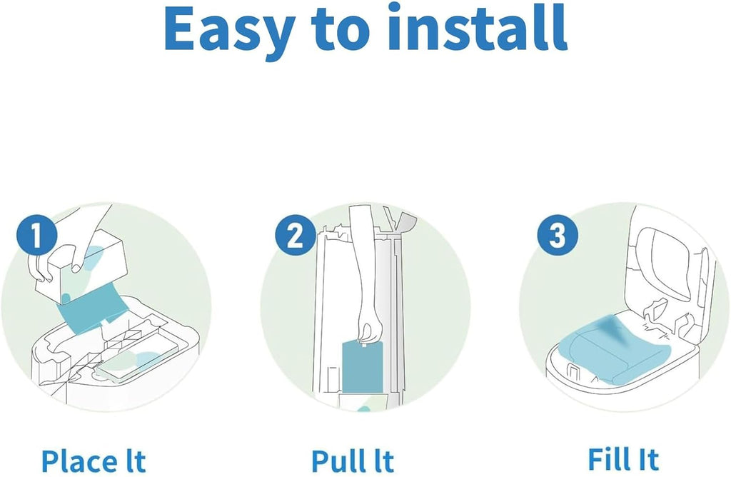 Diaper Pail Refills Bags with 30 Bags, Compatible with Genie Easy Roll Signature Diaper Pail and Platinum Diaper Pail, 7-Layer Odor-Barrier Technology, 3 Pack (90 Bag)