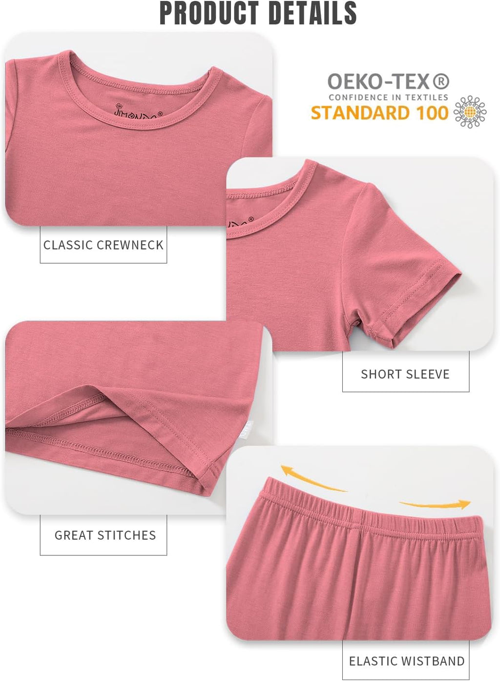 Jimonda Baby Boys Girls Pajama Sets Toddler Sleepwear Cool Jammies 2pcs Viscose from Bamboo PJs 18M-8Y