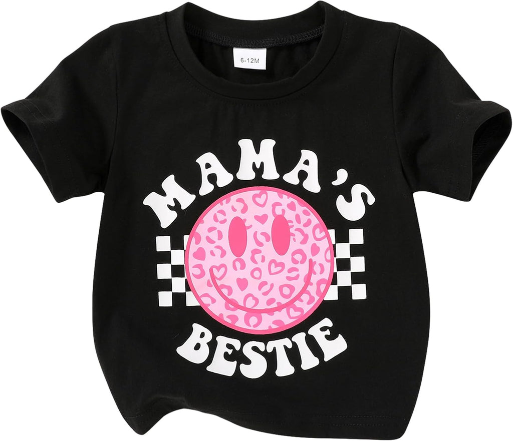 Happy Town Toddler Clothes Baby Boy Girl Smiley Face Shirt Short Sleeve T-Shirt Tee Summer Tops Outfits