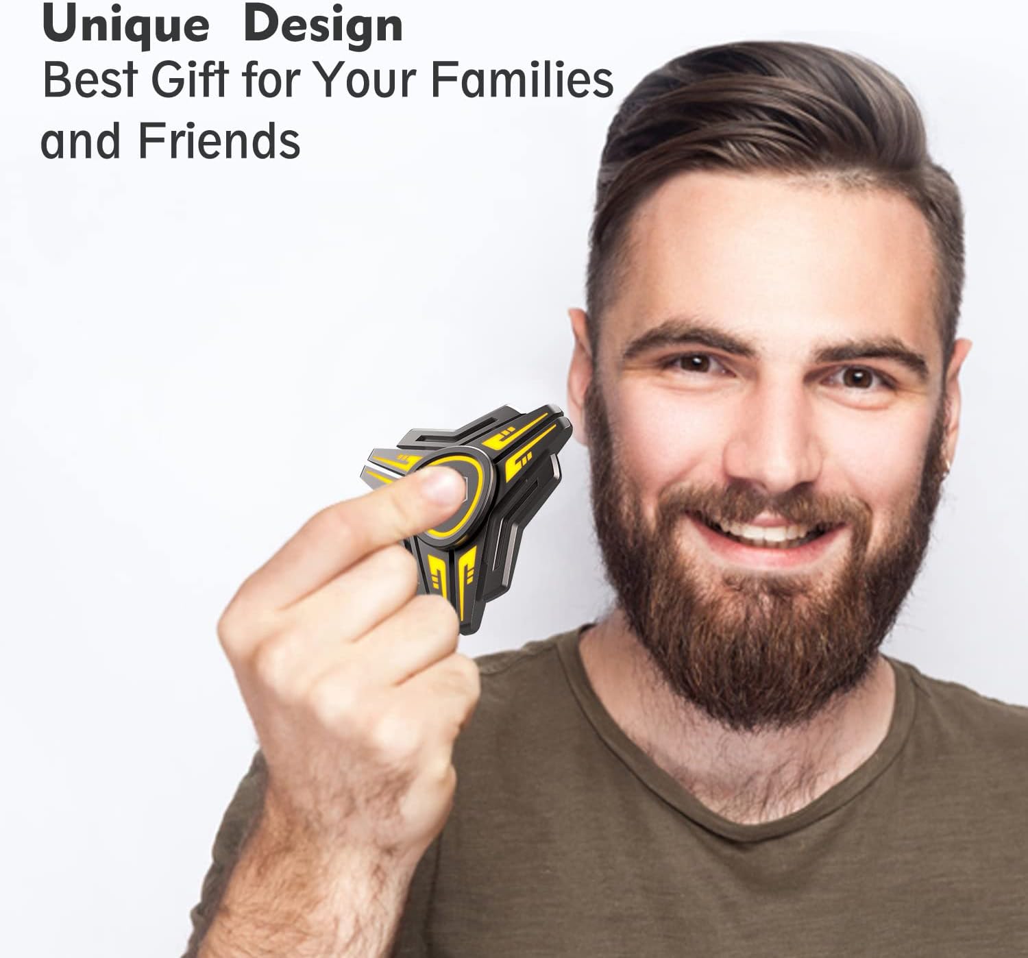 INNÔPLUS Fidget Spinner, Fidget Spinners for Kids, Fidget Spinners Cool, Fidget Light Up Spinner, Stress Anxiety ADHD Relief Figets Toy, Metal Finger Hand Spinner Toy with Luminous Light