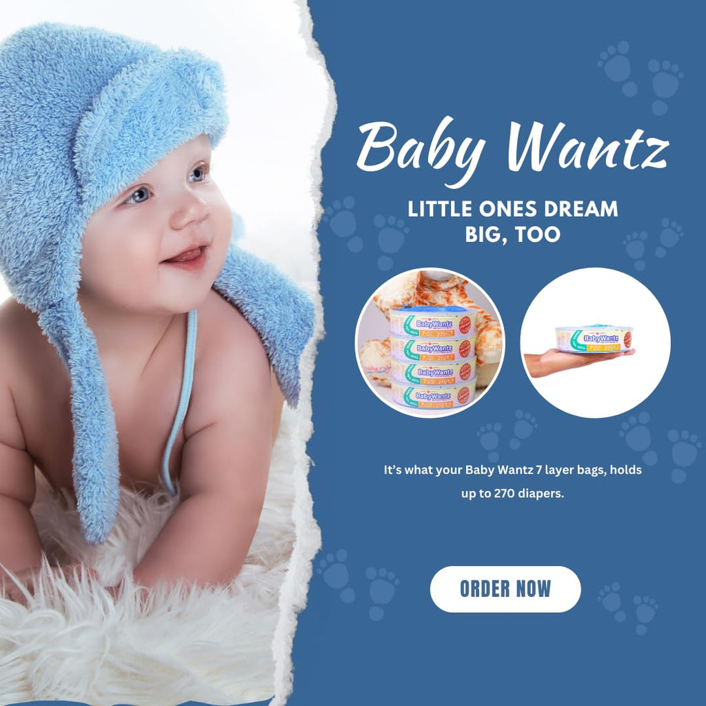 Premium Diaper Pail Refill Bags Compatible with Diaper Genie Pails - 4 Pack - Holds up to 1080 Newborn Diapers