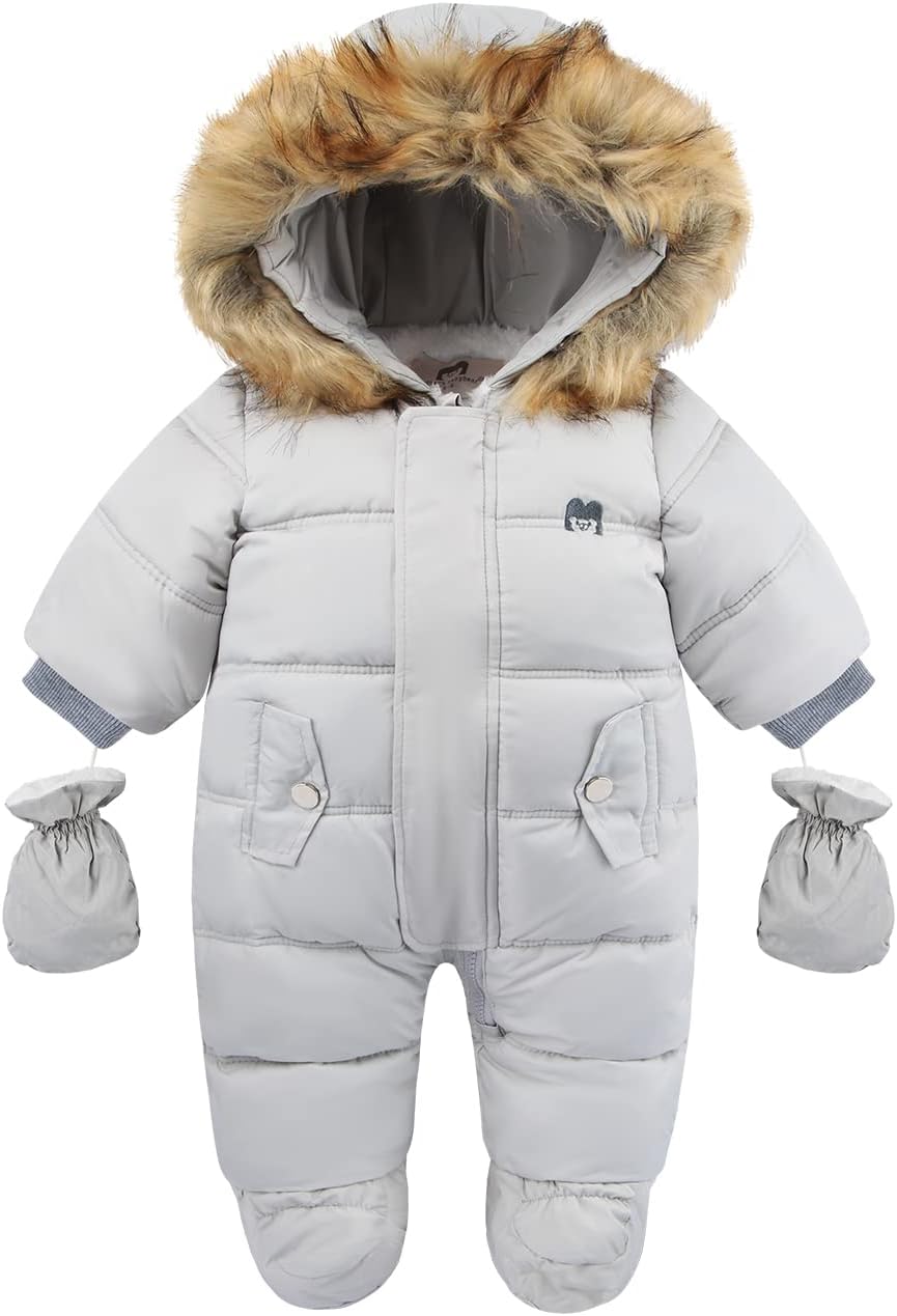 Baby Girl Winter Snowsuit Toddler Jacket Clothes For Boy Infant Jumpsuit Hoodied