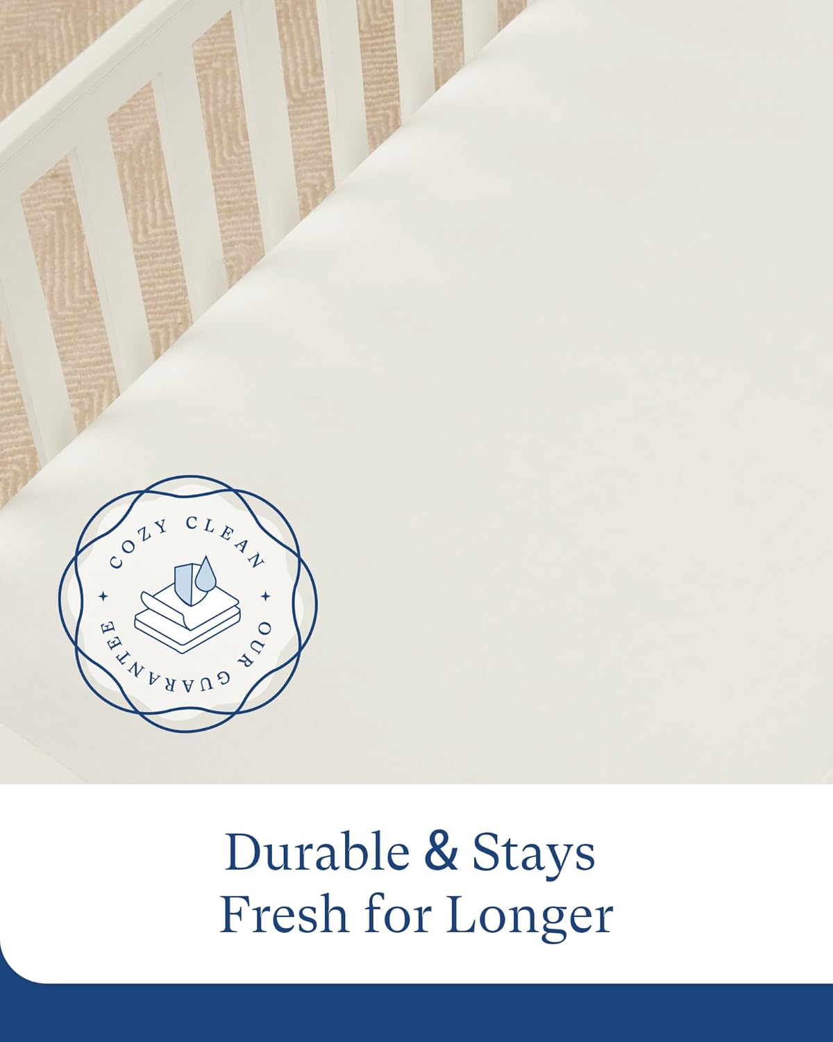 Supersoft Crib Sheets for Boys Girls, Premium Bamboo Viscose Buttery Soft Crib Mattress Fitted Sheet, Stretchy Knit Baby Sheet, Silky Comfort Baby Bed Sheets 28x52x9 Extra Deep Pocket