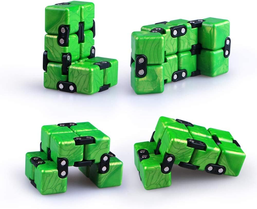 QIYI Little Golden Elephant Upgraded Infinity Cube Fidget Toy,Cool Mini Gadget Best for Stress and Anxiety Relief and Kill Time, Special Designed Texture Artistic and Fashion(Sapphire)
