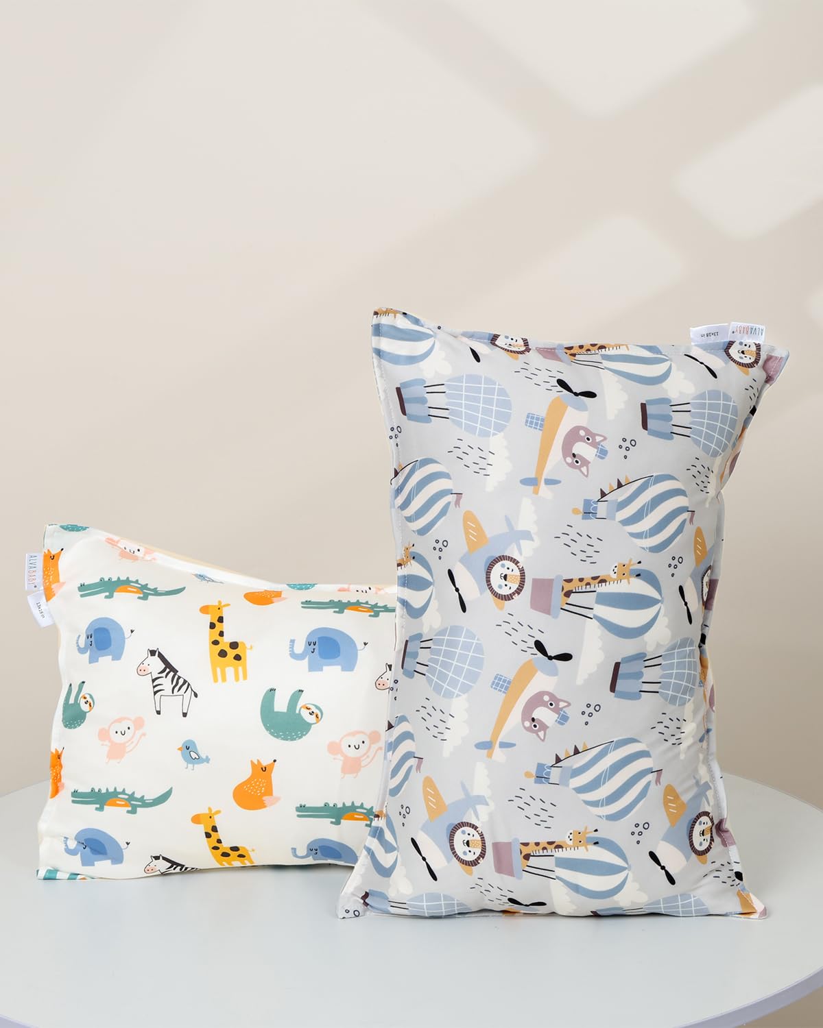 ALVABABY Toddler Pillowcases Stretchy Soft Kids Pillow Cover 2 Pack Fit 13"x 18" or 12"x16" Envelope for Girl Boy Sleepy Travel 2TPE23A