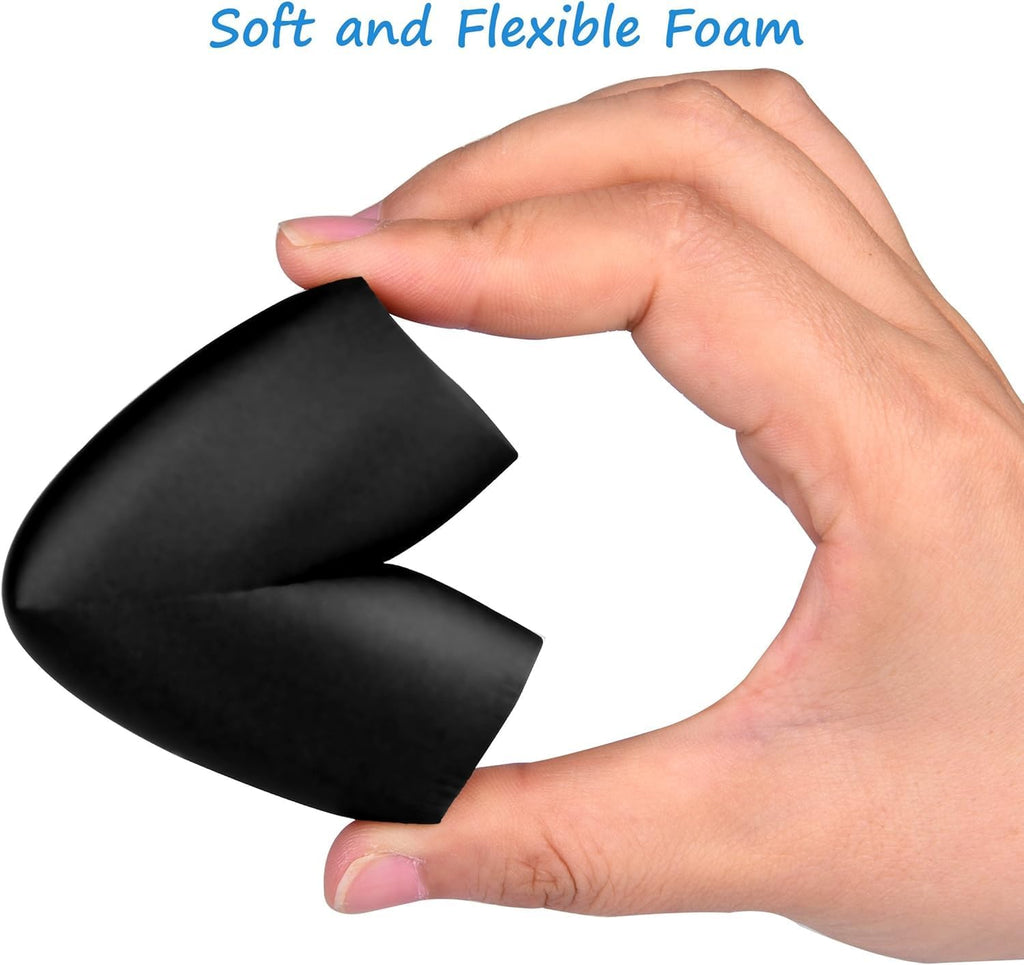 Baby Proof Corners & 15ft Edges with Furniture Corner & Edge Safety Bumpers, Impact-Absorbent Bumper & 4 Foam Corner Protectors, Cushy, Thick, Odorless Table Edge Protectors for Baby, Child | Black