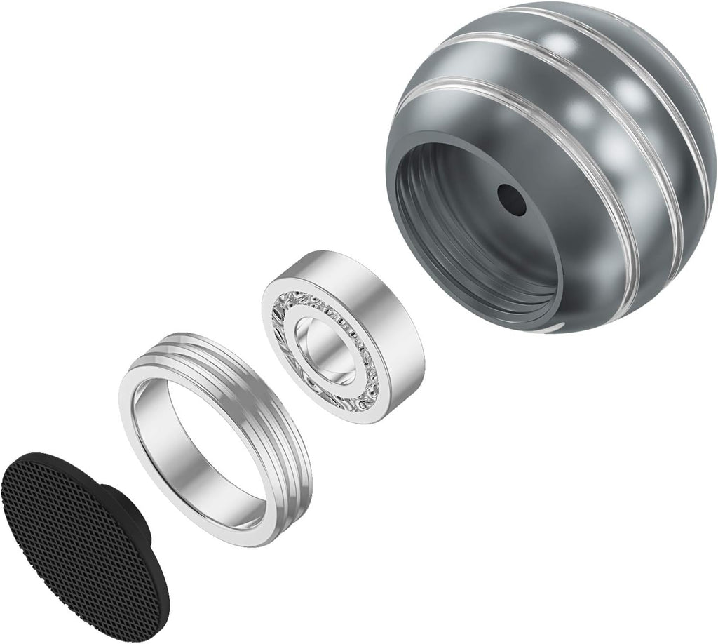 Kinetic Spinning Toys, Desktop Toys for Office for Adults, Cool Fidget Toys and Gadgets, Sensory Fidget Toy for Kids Party Favors, Stocking Stuffers (1.77", Gray)