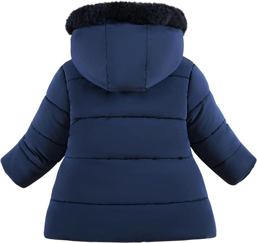 Toddler Winter Coats Baby Jacket Snow Clothes Puffer Dress Girl Warm Hoodie 1-4T
