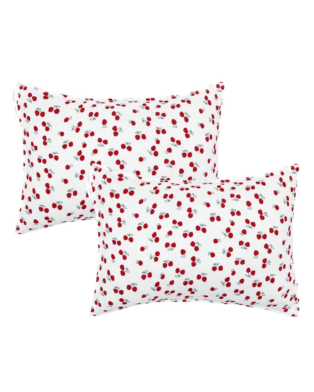 ALVABABY Toddler Pillowcases 2 Pack Muslin Cotton Kids Pillow Cover Fit 13"x 18" or 12"x16" Envelope for Girl Boy Sleepy Travel 2TPM01A