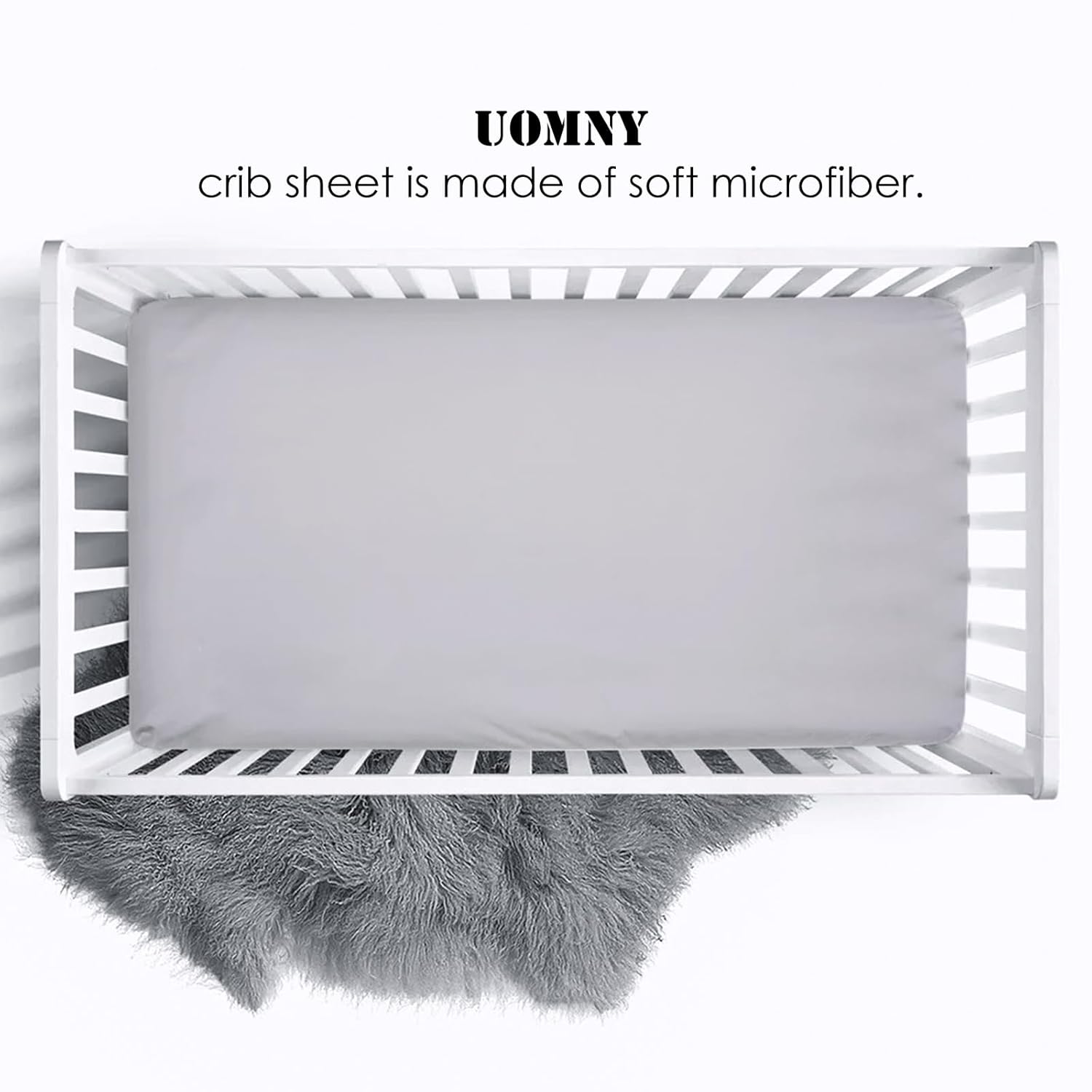 UOMNY Crib Sheet Grey Fitted Crib Sheets Baby Sheet for Standard Crib and Toddler Mattresses Nursery Bedding Sheet Crib Mattress Sheets for Boys and Girls 1 Pack Space Toddler Sheet