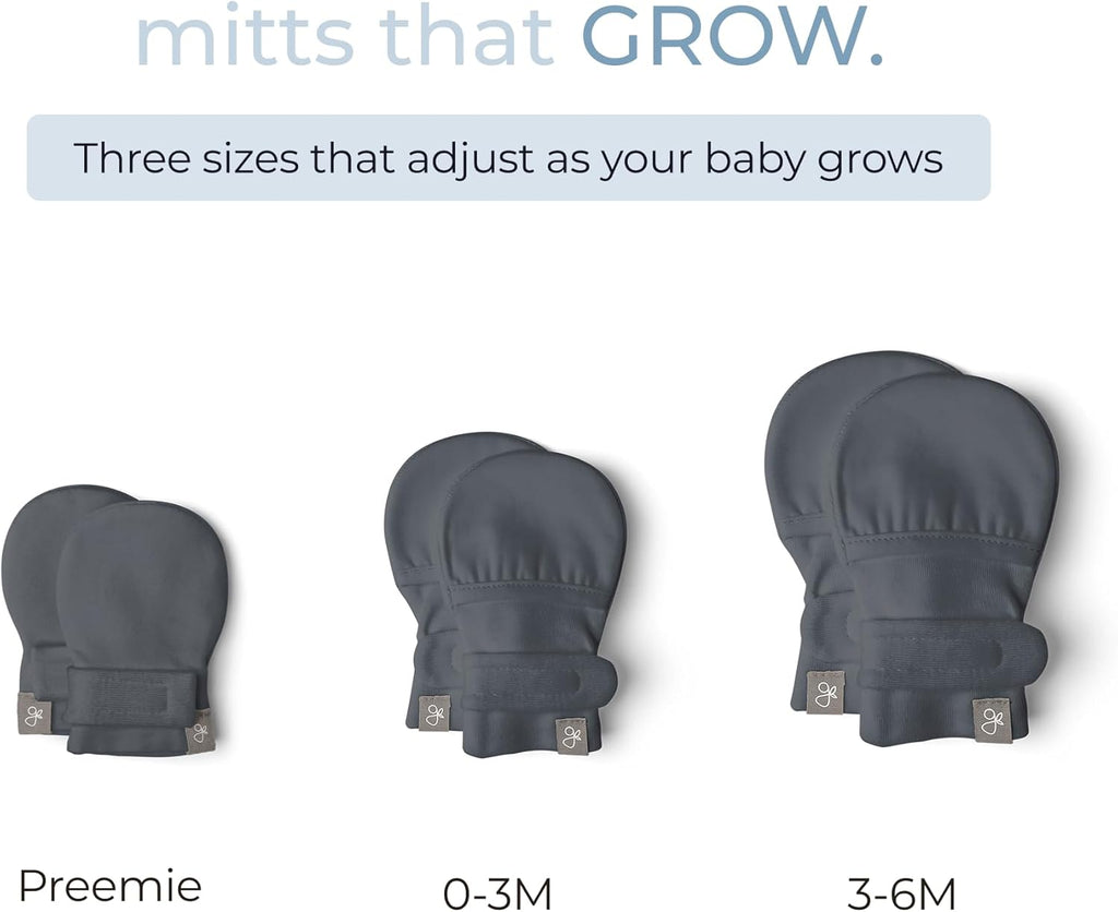 goumikids Viscose Made from Bamboo Cotton Stay-On Mitts, 3-6m Midnight Mitts
