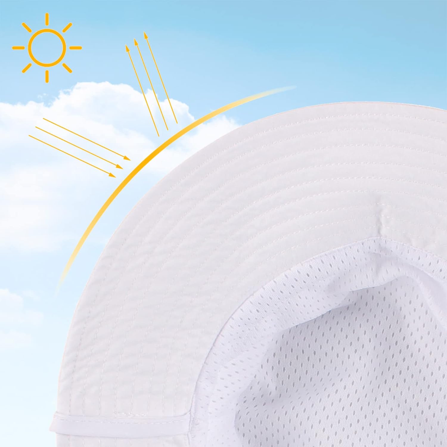 Peecabe Summer Baby Sun Hat for Boys Girls UPF 50+ Wide Brim Toddle Bucket Hat Adjustable Baby Beach Cap 0-8 Years