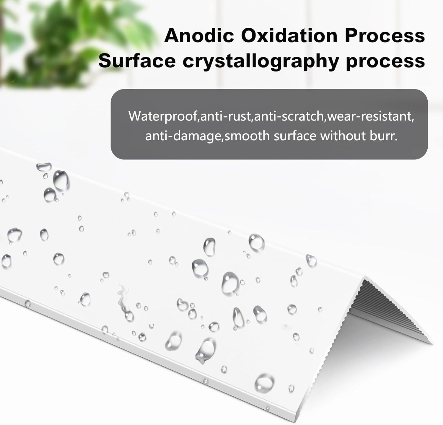 Aluminium Alloy Metal Corner Guards 10 Pcs Wall Corner Protector 1.6" x 1.6" x 48" Wall Corner Protection Decoration White Pack of 10 Corner Guards 20 Ga/1 mm Thickness