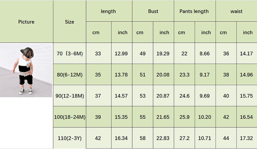 Kupretty Baby Boy Summer Clothes Sleeveless Tank Tops Vest T-Shirt + Casual Shorts Toddler Outfits Set