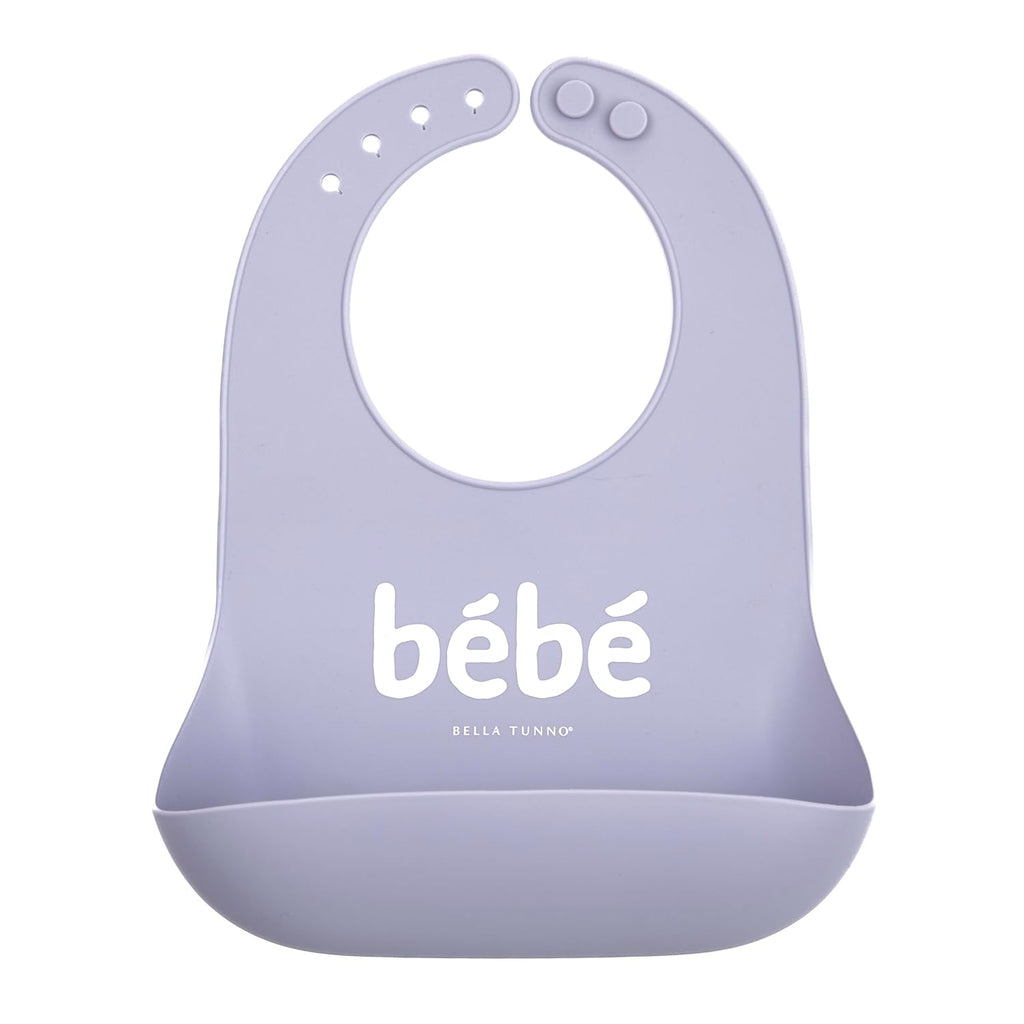 Bella Tunno Baby Bib for Eating, Waterproof Silicone Bib with Large Food Catcher, Adjustable Fit for Babies 4-12 months & Toddlers 1-3 Years, Boys & Girls, Bebe
