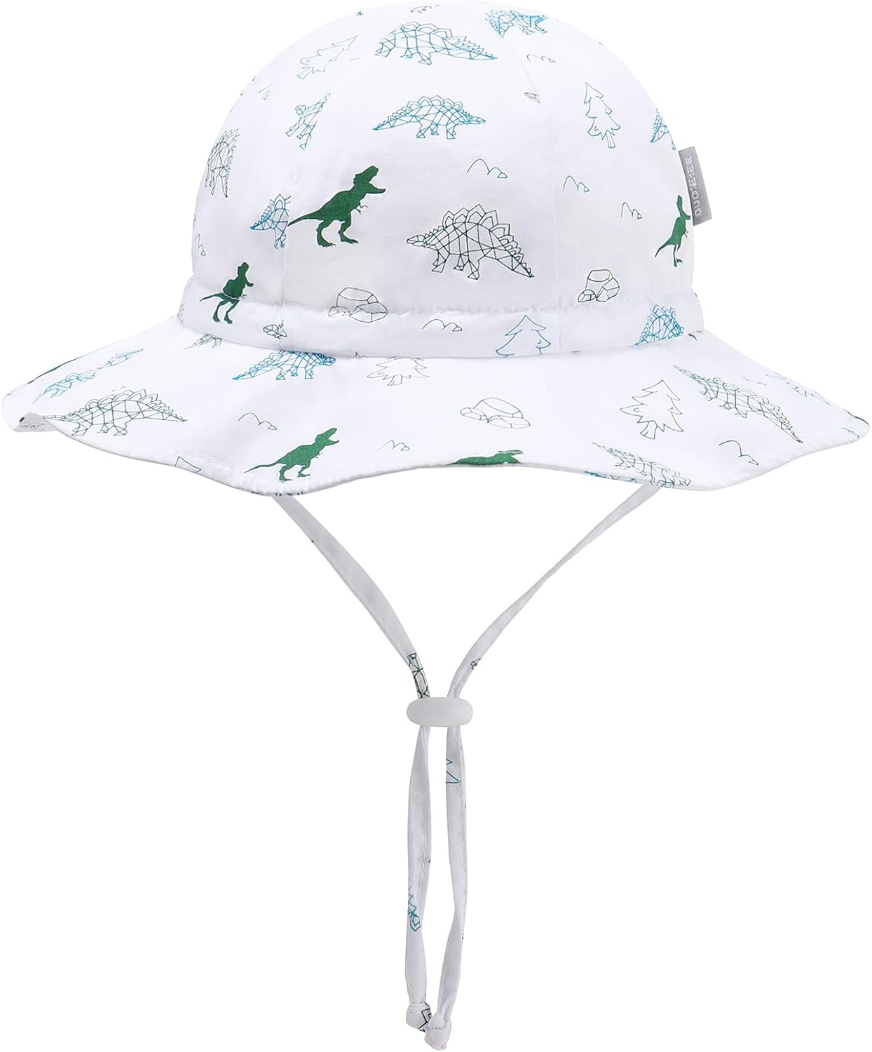 UPF 50+ Baby Bucket Hat - Wide Brim Sun Protection Beach Cap for Girls - Cute & Adjustable Toddler Hat