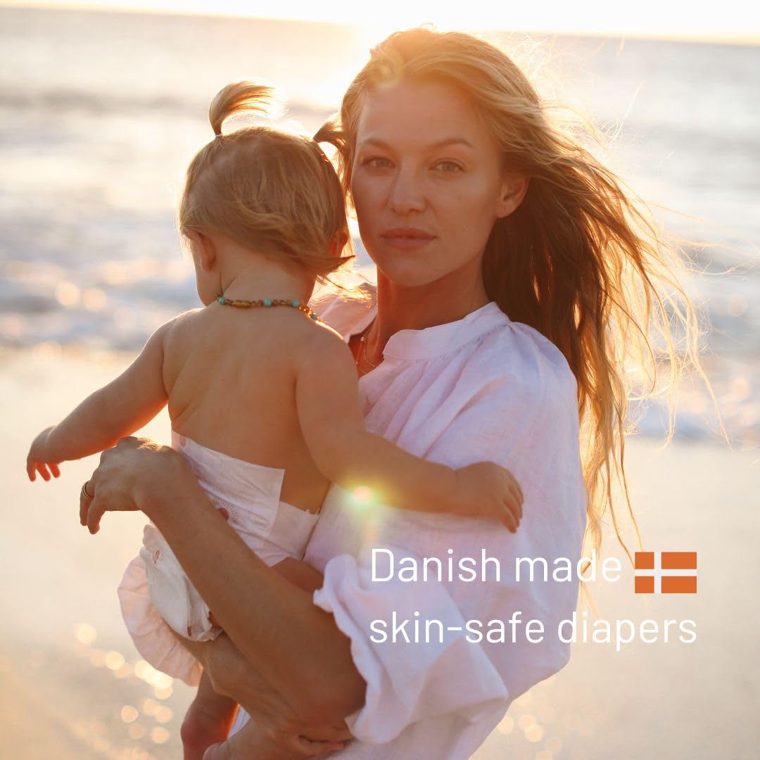 Joonya Baby Diapers, Size 3 M (9-18 lb) - 1 Bag of 28 - New Range - NonToxic, Eco-Friendly, Ultra Slim, Overnight Use - Made in Denmark