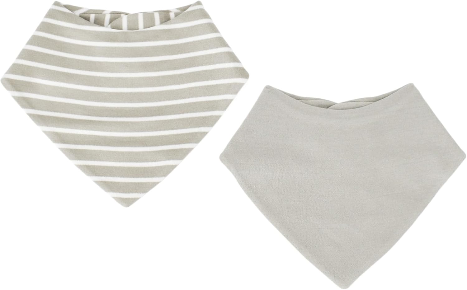 Woolino Merino Wool Baby Bibs - Highly Absorbent Bandana Bib with Cotton Outer Layer and Merino Wool Inner Layer - Pack of 2