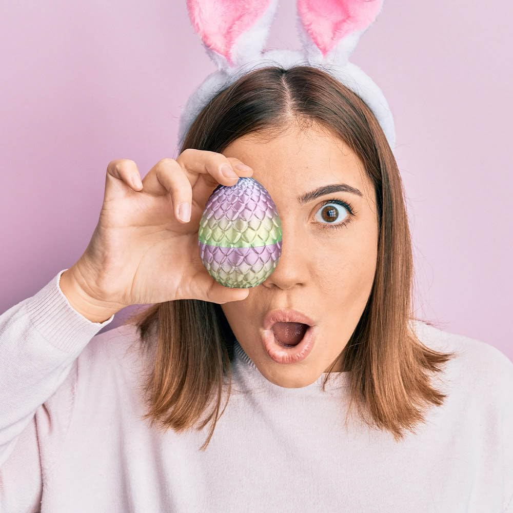 3D Printed Dragon Egg,Crystal Dragon Egg Fidget Toys,Flexible Joints Full Articulated Dragon with Egg,Executive Desk Toys for ADHD, Autism, Relief Anxiety