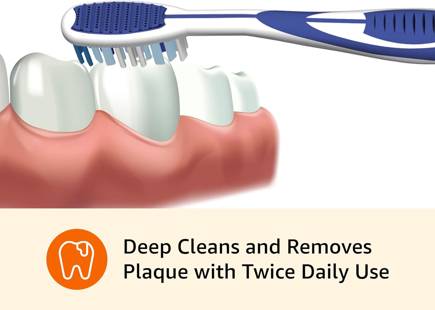 Amazon Basics Orbit Toothbrushes, Soft, Full, 4 Count, Assorted Colors (Previously Solimo)