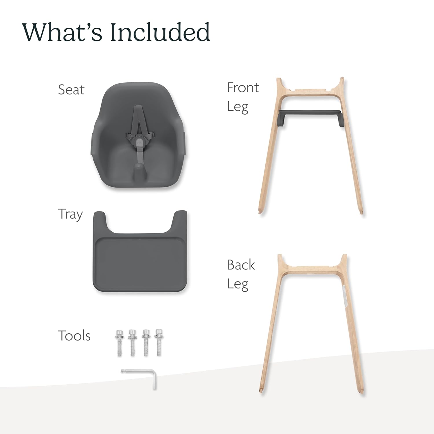 UPPAbaby Ciro High Chair/Sleek, Easy-to-Clean Design/Perfect-Fit Tray to Bring Baby to Table/Patent-Pending Harness/Dual-Position, 180-Degree Rotating Footrest/Jake (Charcoal/Rubberwood)