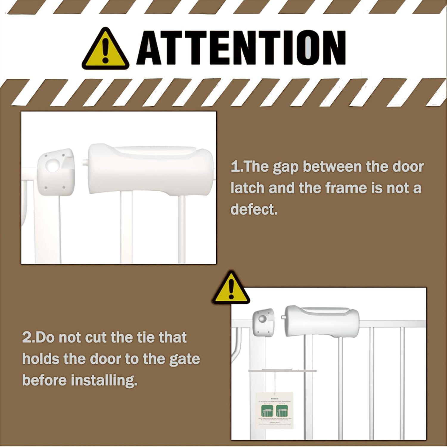ALLAIBB Extra Wide Baby Gate Pressure Mount with Auto-Close, White Metal Safety Gate for Stairs & Doorways - Child Proof, Pet Barrier for Hallways, Kitchen, Living Room for 52.76-57.48 inch