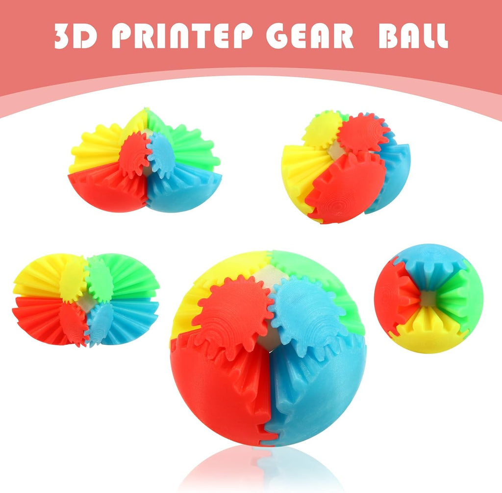MerryXD Gear Ball Fidget Toy,GearSphere Desk 3D Printed Perfect for Stress and Anxiety Relaxing Fidget Toy Gear Fidget Sphere Activity Gear Ball for Adults Grow in The Dark