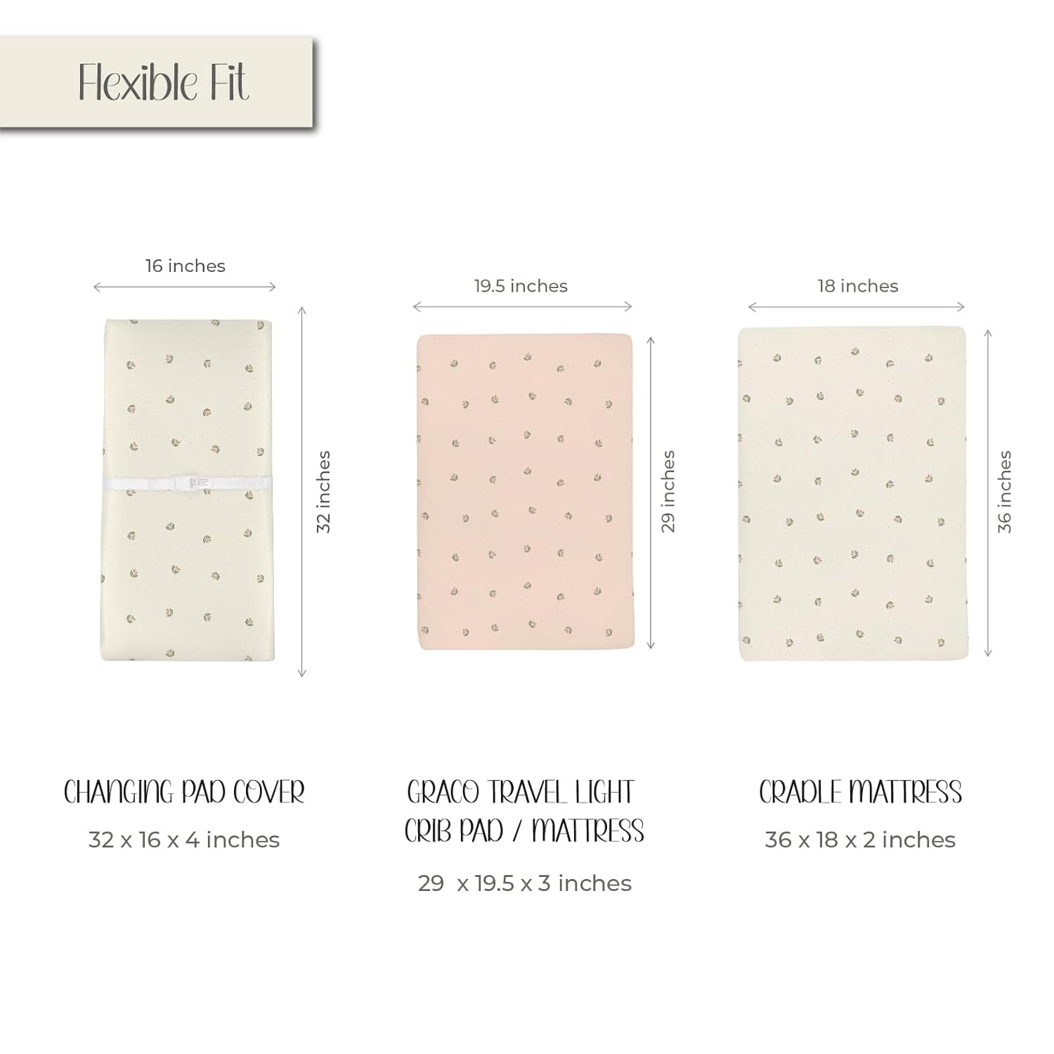 Ely’s & Co. Changing Pad Cover, Diaper Changing Table Sheets, 2 Pack, Cradle Sheet Set for Baby Girls, 100% Jersey Knit Cotton, Pink Vintage Floral Collection, 32”x16”x5”