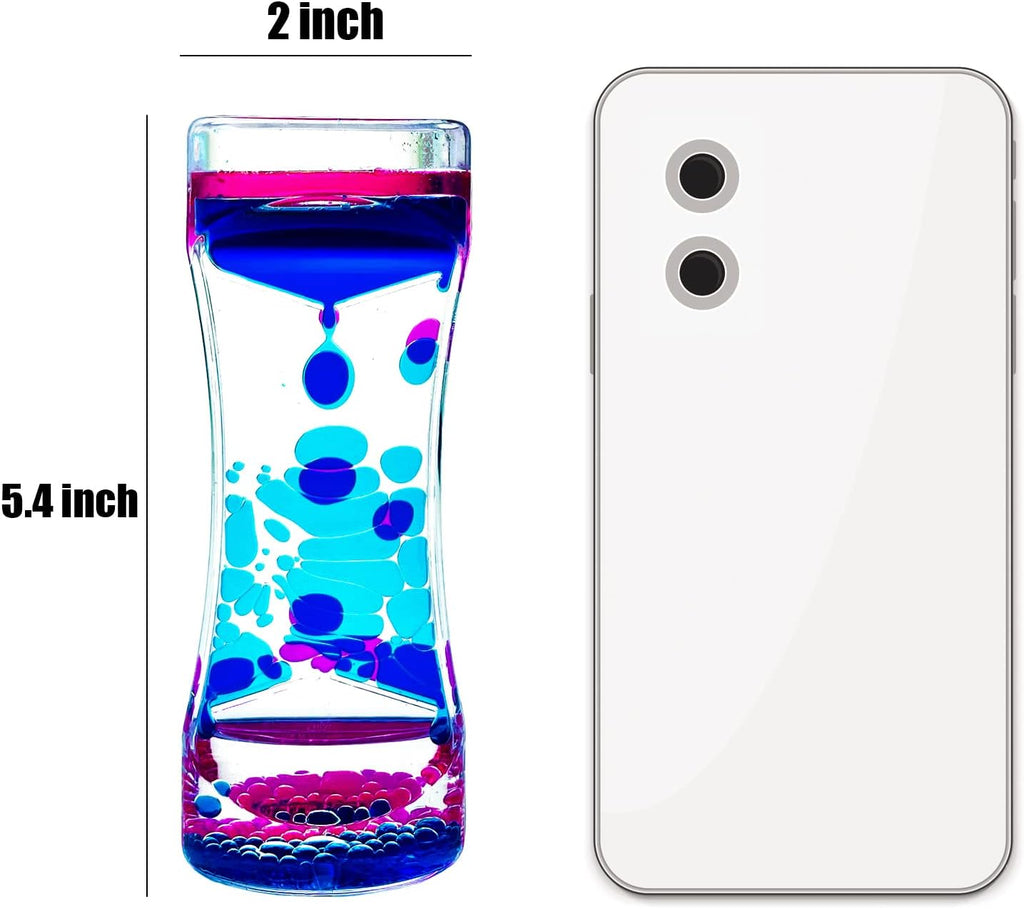 Liquid Motion Bubbler for Kids and Adults Pack of 1 Great Rainbow Series Liquid Bubbler Timer Sensory Fidget Relaxation Stress Relief and Anxiety Relief Relaxing Autism