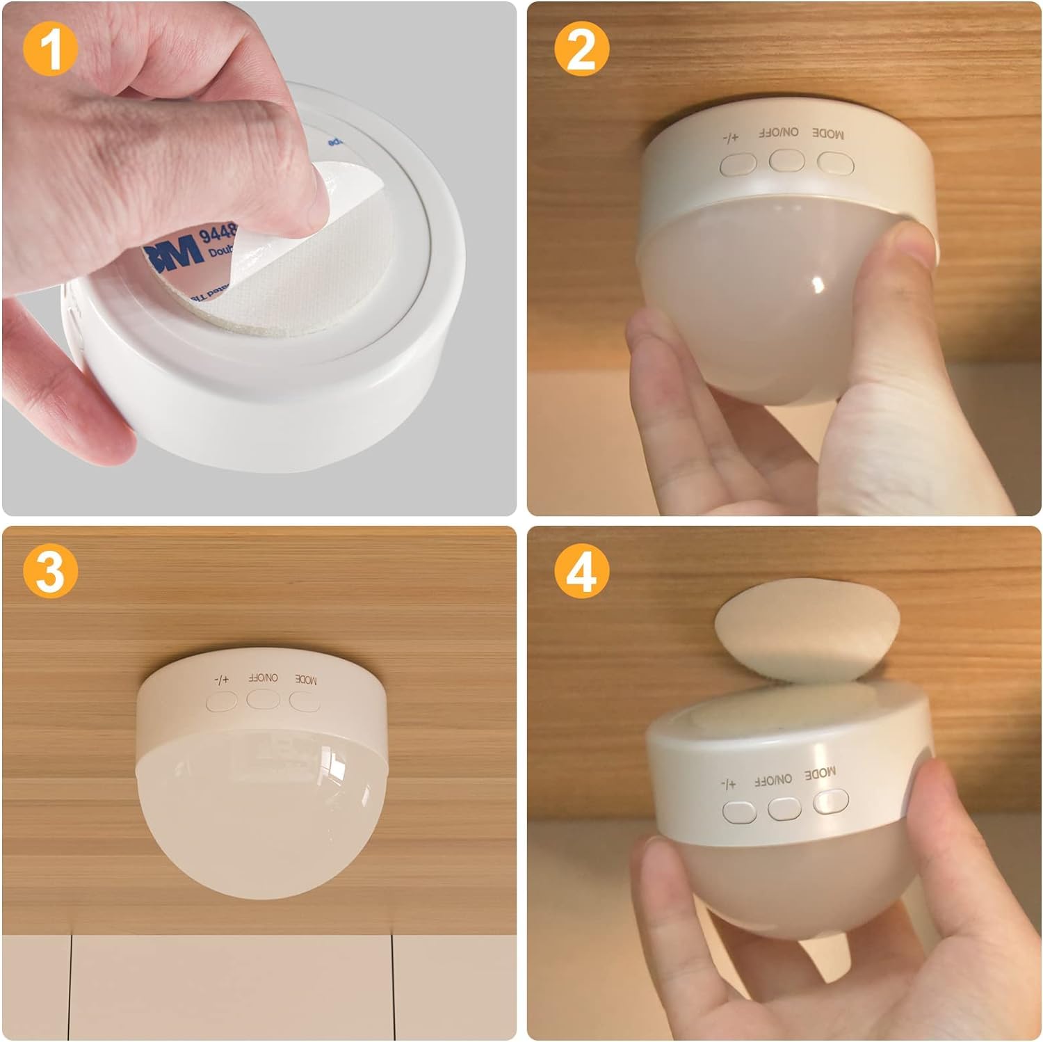 Kintion Night Light, Dimmable 8 Color Portable LED Night Light, 1800mAh Rechargeable Nursery Light Lamp, Soft Eye Caring Warm White, White, Red, Blue, Green Color Lighting for Sleep Aid (White, 2pcs)