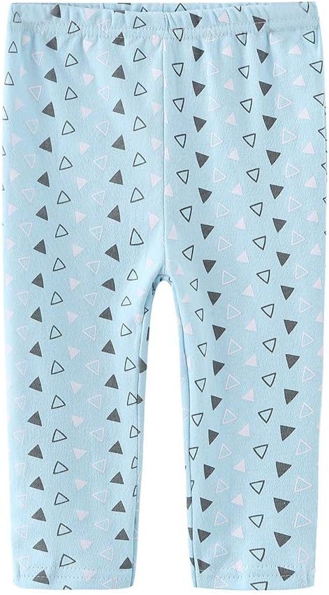 Unisex Newborn Baby Cotton 4-Pack Pants Embroidery Pringting Casual Leggings 0-24 Months for Boys and Girls