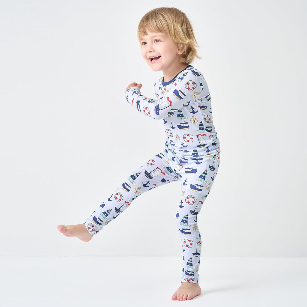 pureborn Baby Toddler Kids Viscose from Bamboo Pajamas Set Pjs 2pcs 18M-8Y