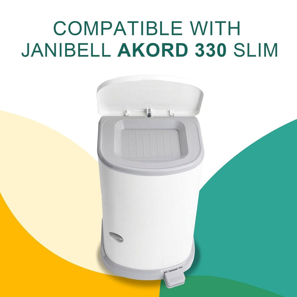 Adult Diaper Liner Refills Compatible with Janibell Akord 330 Slim 2 Pack for 1210 Diapers(Extra 10% Length&30% Thickness) Incontinence Disposal System Plant Scent to Eliminate Waste/Odor Resistant