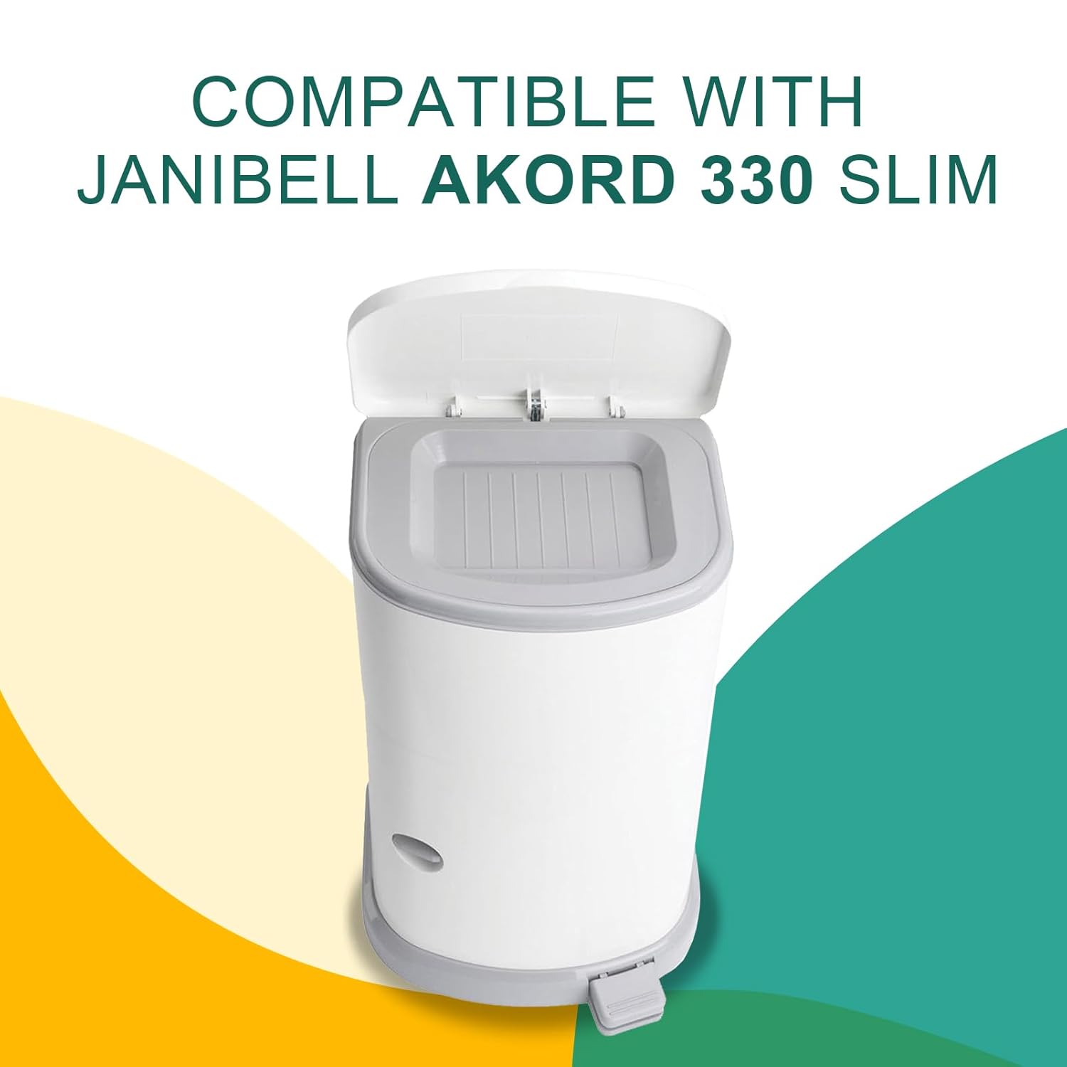 Adult Diaper Liner Refills Compatible with Janibell Akord 330 Slim 2 Pack for 1210 Diapers(Extra 10% Length&30% Thickness) Incontinence Disposal System Plant Scent to Eliminate Waste/Odor Resistant