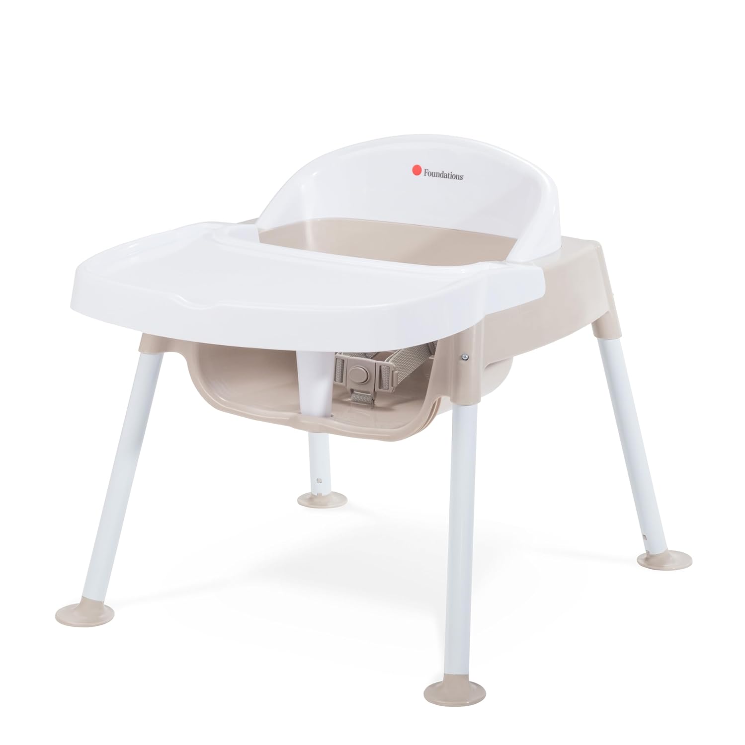 Foundations Secure Sitter Feeding Chairs Multipack, No-Tip Feet, 3-Point Adjustable Harness, Removable Tray, Easy to Clean, Stackable Feeding Chairs, 3 Pack (9 inch)