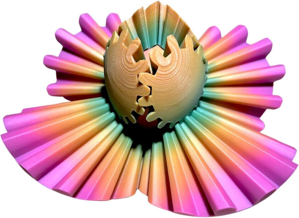 Gear Ball 3D Printed Gear Ball Fidget Toy, Gear Ball Fidget Toy, Perfect for Stress and Anxiety Relaxing fidget Toy, Desk Toy - Ideal for Sensory Needs and Autism (Candy)